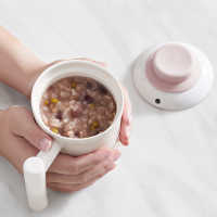 圈厨陶瓷养生杯煮茶燕窝随身电炖锅宿舍办公室家用液体加热器小米养生壶T-A1-YS06 粉色小米生态链