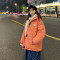 [1.5折价207元]唐狮冬季羽绒服女韩版拼接仿羊羔绒连帽上衣外套时尚百搭