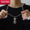 KAMIXIWA可暴力小熊钛钢项链嘻哈男潮朋克情侣毛衣链女小众卫衣挂件