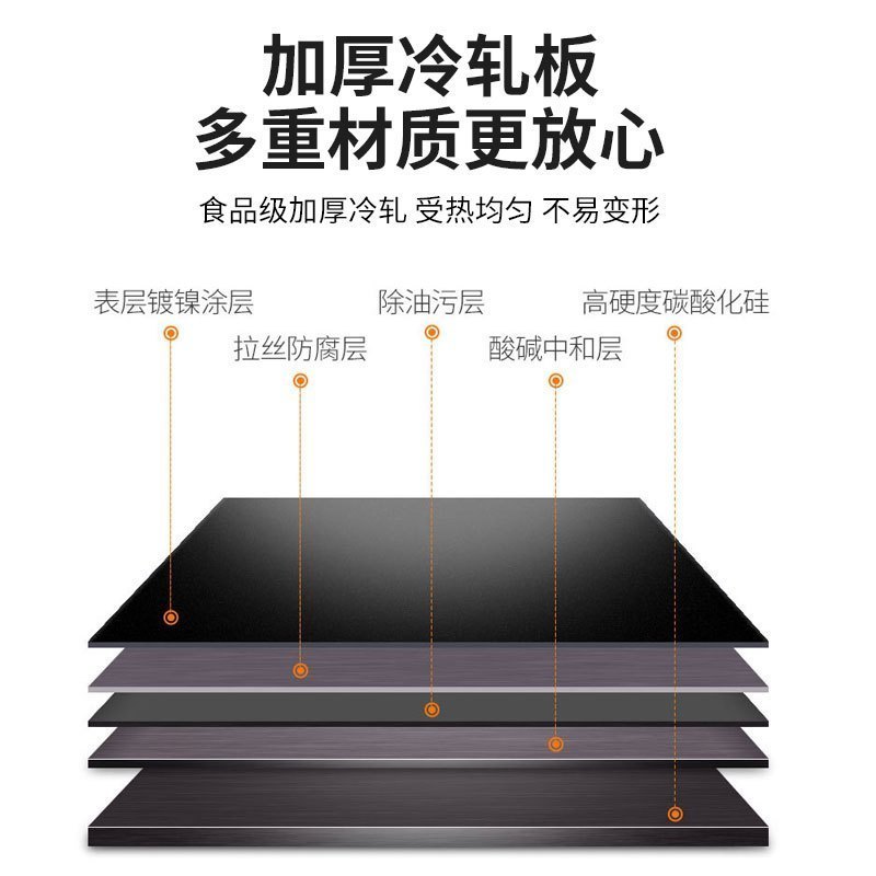 乐创(lecon)电扒炉商用小型手抓饼机铁板烧煎扒炉台式煎牛排平扒炉铁板不锈钢鱿鱼烤冷面铜锣烧 EG-360A