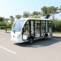 中菲宜达11座封闭电动观光车公园校园广场观光车四轮电瓶旅游游览车GD11-A11F