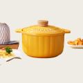 康巴赫（KBH）砂锅陶瓷煲养生煲炖锅炖肉汤锅中药锅煮粥焖饭煲仔饭明火燃气专用南瓜黄【适合2_440