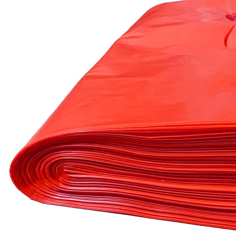 背心式单面3丝特厚红色打包袋垃圾袋图片