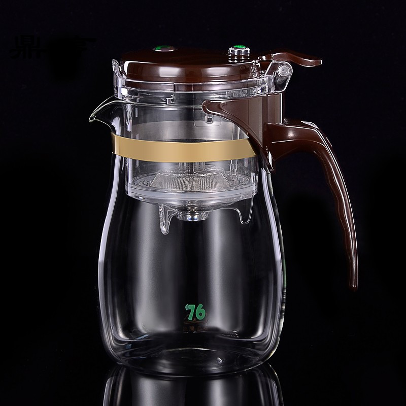 鼎亨台湾泡茶杯全拆洗耐热玻璃飘逸杯泡茶壶家用过滤沏茶壶茶具套