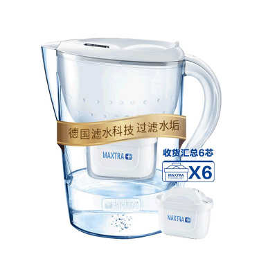碧然德（BRITA）过滤净水器 家用滤水壶 净水壶 海洋系列3.5L白色一壶6芯装