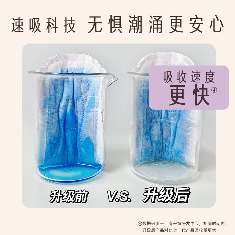 她研社 奶滑小方棉柔卫生巾超长夜用420mm*4片高清大图