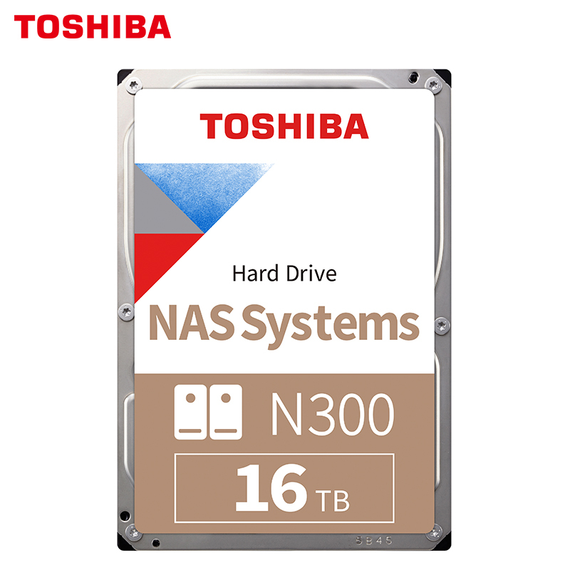 东芝机械硬盘16T垂直CMR N300 NAS级监控服务器硬盘 16tb SATA3台式机硬盘 3.5英寸 16t机械盘