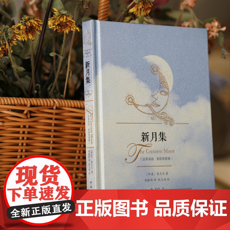 新月集精装 英汉双语 彩绘珍赏版 泰戈尔著 郑振铎译 杜文涓配图高清大图