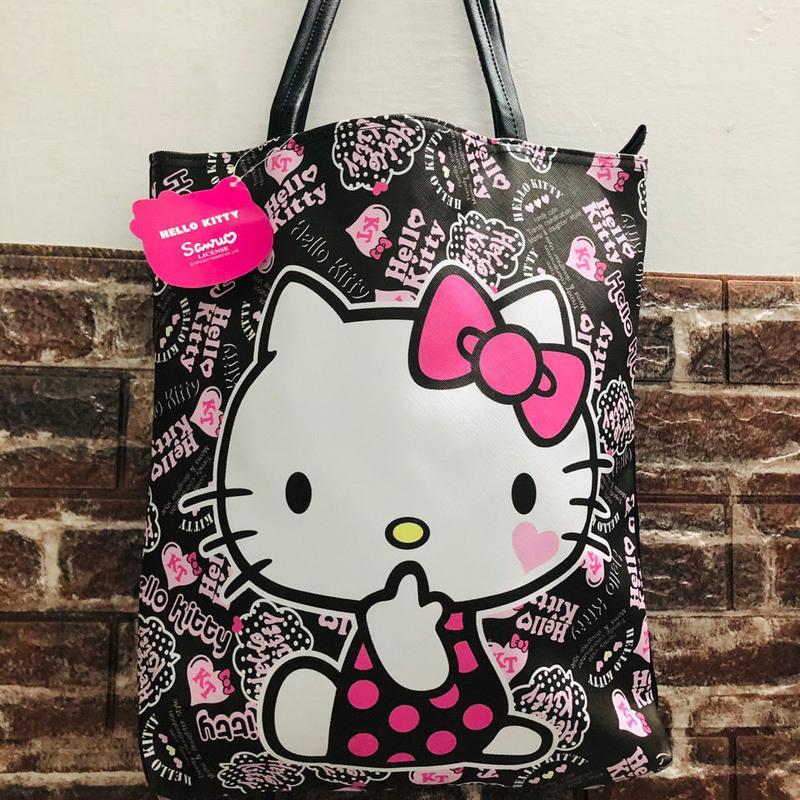 HelloKitty购物袋韩版休闲包KT户外袋可爱女孩公主旅行卡通大容量 KT钻石 纵向大号