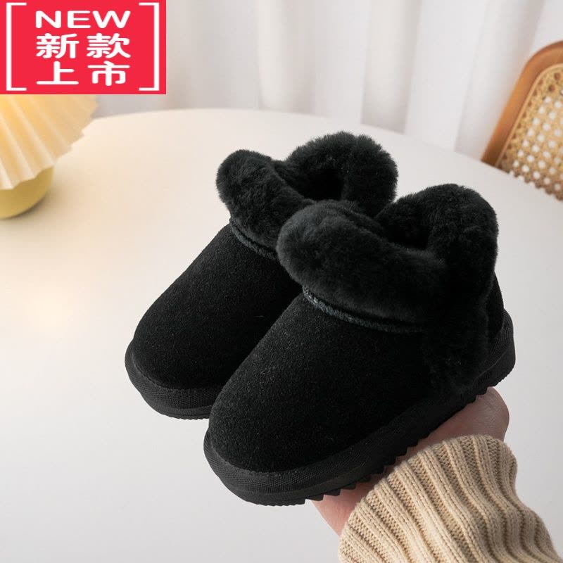 可莉允儿童雪地靴冬季新款女童棉鞋软底大棉宝宝短靴加厚保暖雪地棉图片