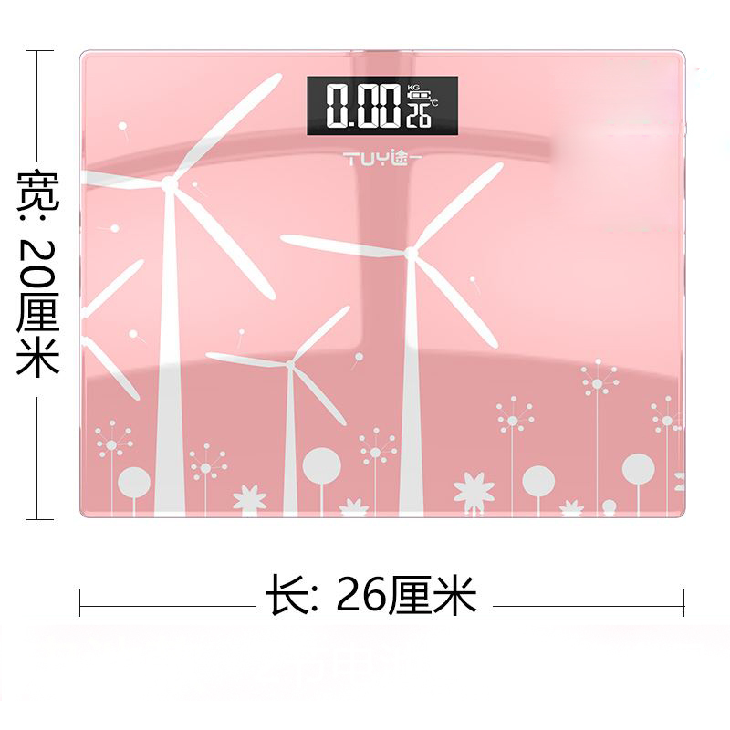 DQ-1163电子称体重秤家用精准健康人体秤可爱成人减肥称重计器