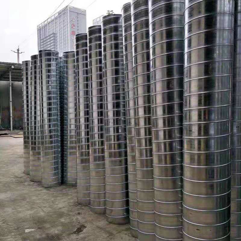 镀锌圆管螺旋风管白铁皮风管排风管道除尘风管废气排放管道烟囱管 具体尺寸数量联系客服