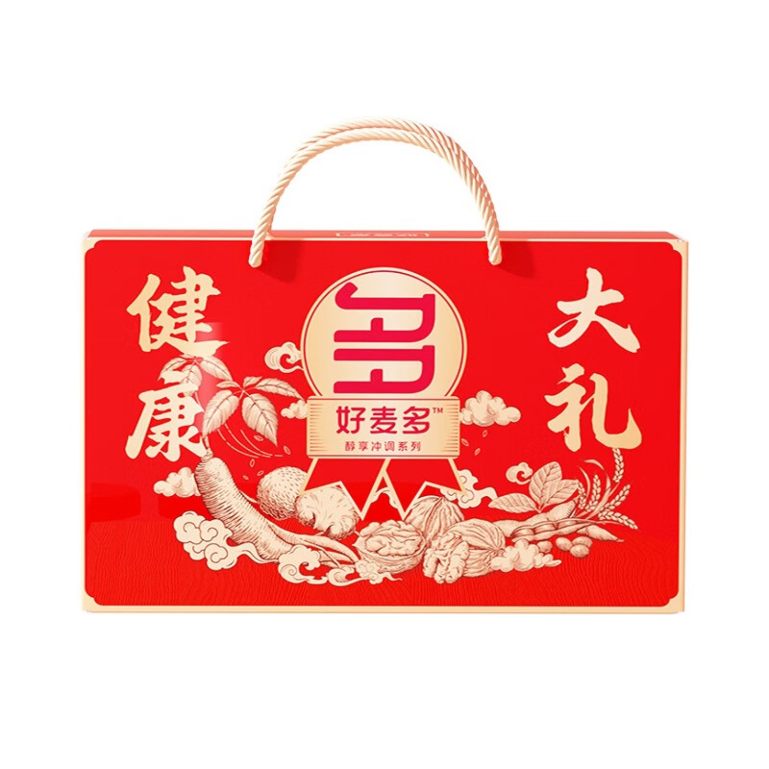 好麦多 冲饮谷物燕麦人参猴头菇蛋白粉健康礼盒900g高清大图