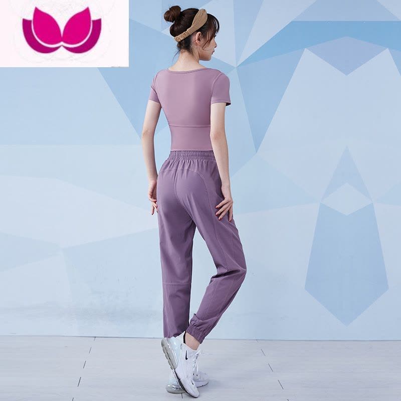 七斓瑜伽服女专业晨跑步宽松健身衣长袖普拉提训练网红运动服套装图片