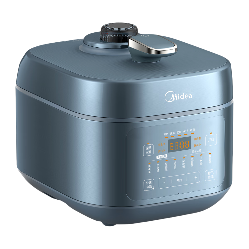 美的(Midea) MY-C5147 电压力锅 5L 1300W大功率 8分钟快手菜无水料理 一锅双胆高压锅高清大图