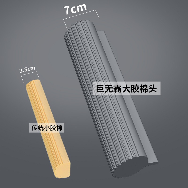 丽佳邦加厚胶棉拖把大号懒人家用一拖净免手洗吸水干湿两用海绵拖把 橙白[海绵拖把+折叠桶]套装高清大图