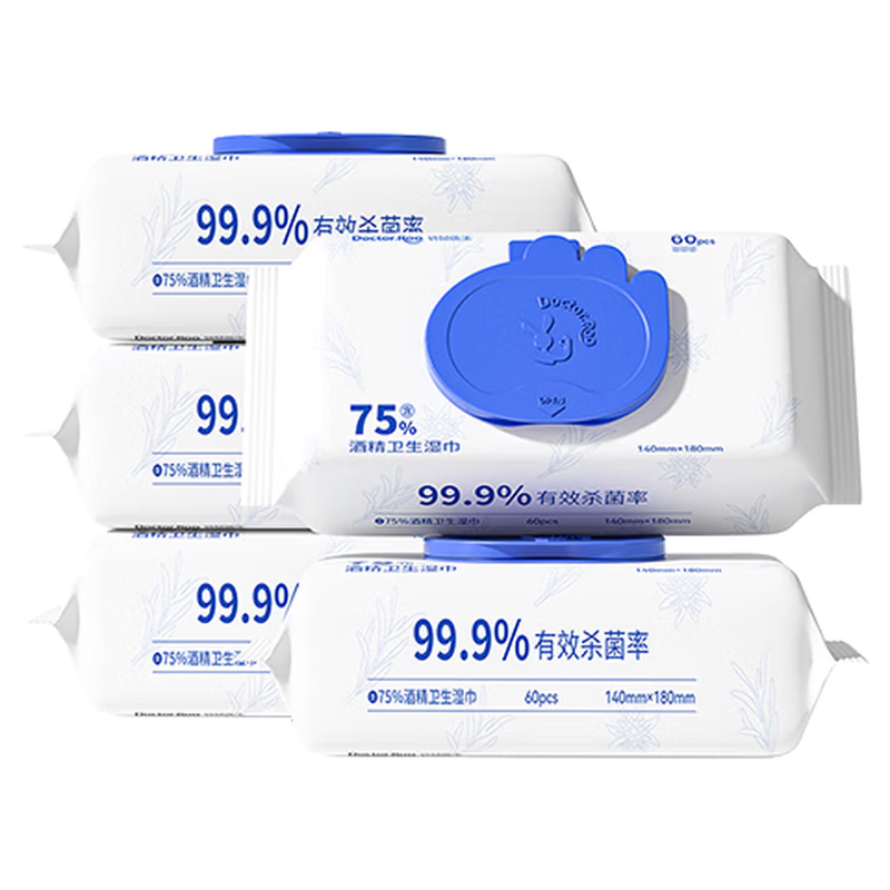 袋鼠医生 酒精湿巾60片/包 5包/组(计价单位:组)