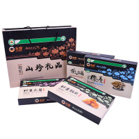 永富 精选有机压缩礼盒套装4件组合 干货菌菇 东北特产 有机秋木耳 猴头 元蘑 榛蘑 送礼佳品 净含量800g