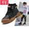 可莉允男童马丁靴儿童鞋子秋冬加绒加厚中大童棉鞋2022年新款小孩童靴子