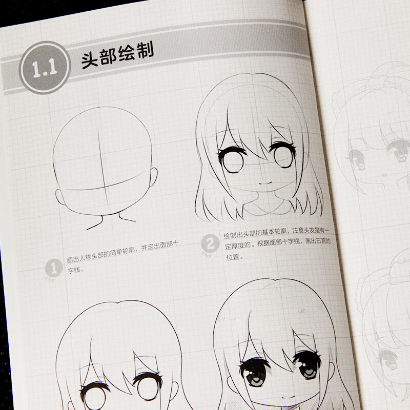 动漫专项练册 Q版人物 漫画人物绘画教程书画画入门自学零基础动漫素描技法书籍手绘临摹线描画册本教材高清大图