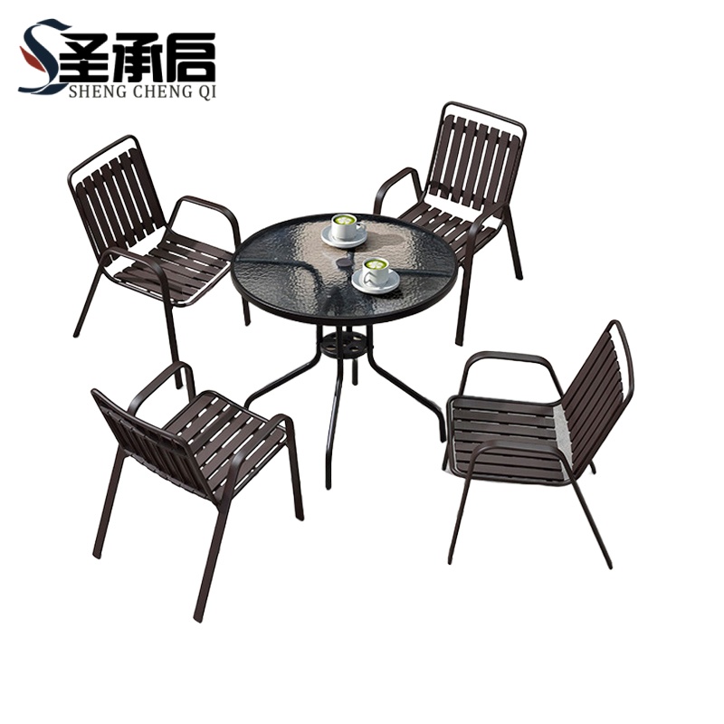 圣承启 桌椅 圆桌*4椅 套高清大图