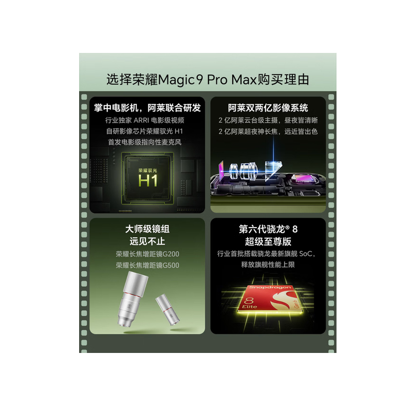 荣耀Magic9 Pro Max 16GB+1TB 影黑 第六代骁龙8超级至尊版 阿莱双两亿超清影像 8800大电池 支持NFC 红外 100W充电 5G手机高清大图