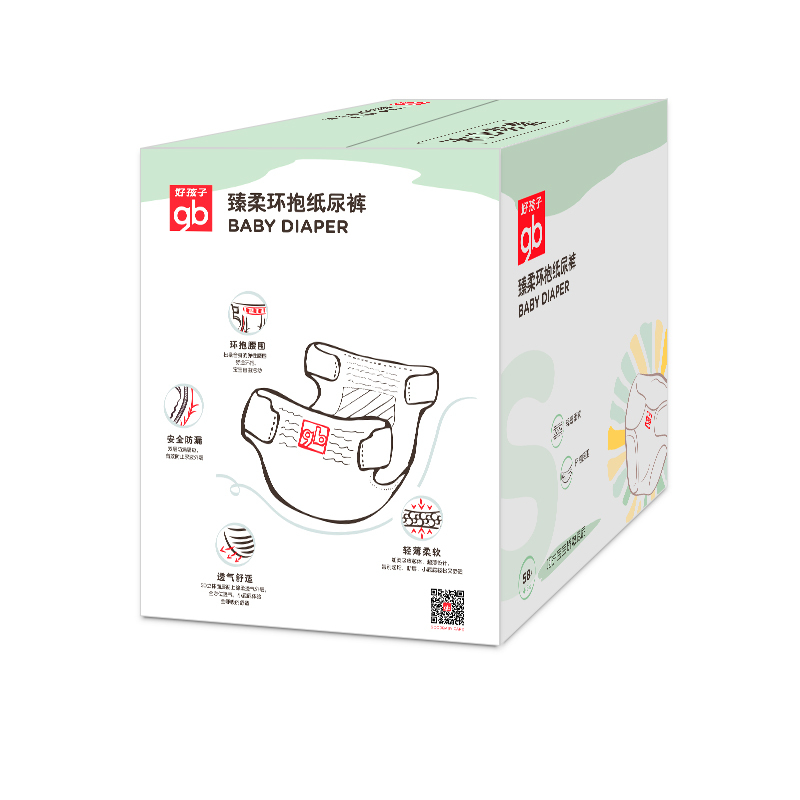 好孩子(gb)好孩子纸尿裤臻柔环抱超薄干爽纸尿裤婴儿尿不湿纸尿裤超薄透气 S58片[适合4-8kg]