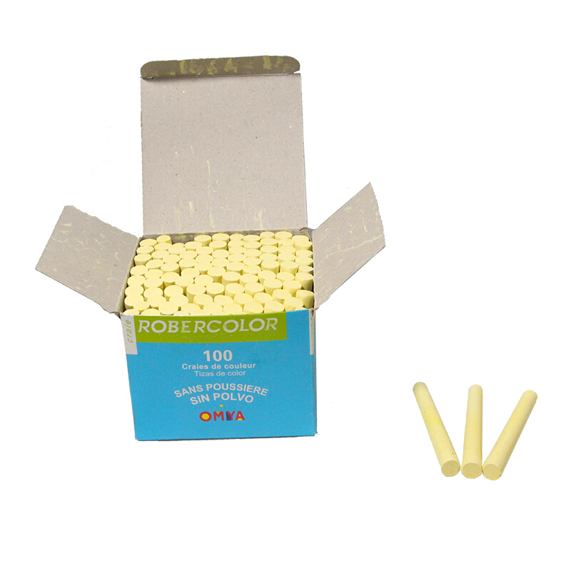 工霸(GONGBA)粉笔黑板贴用粉笔 黄色(100支/盒 )60盒/件 1件高清大图