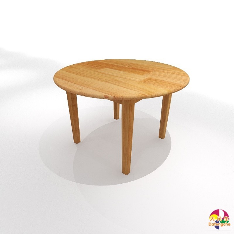 大风车YRZ001幼儿桌圆桌 800*800*640mm原木色