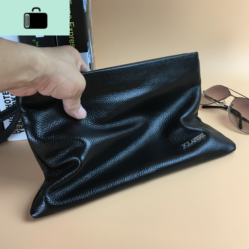 皮手包男大容量手拿包头层软牛皮手拎包商务休闲男士手包信封包new