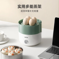 LOTOR浣熊电热饭盒自热插电保温热饭器蒸饭器上班族带饭神器办公室蒸煮可加热饭盒 海盐绿餐具款 2L
