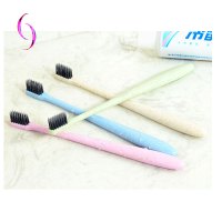 善妮欧德 小麦秸秆牙刷 环保 配旅行便携桶 颜色随机 支