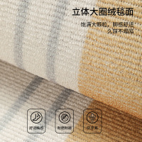 奶油风客厅地毯2024新款高级感沙发茶几防水免洗可擦家用卧室地垫