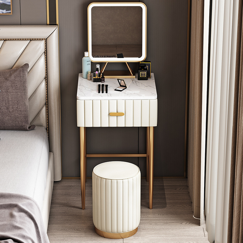 赛可优大理石梳妆台卧室现代简约迷你化妆台卧室小轻奢ins网红化妆台