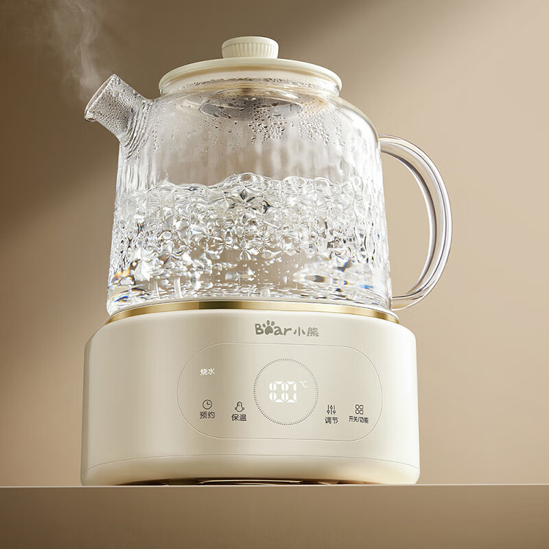 小熊(bear) YSH-P10Q7 全玻璃养生壶养生杯 办公室多功能煮茶壶花茶壶