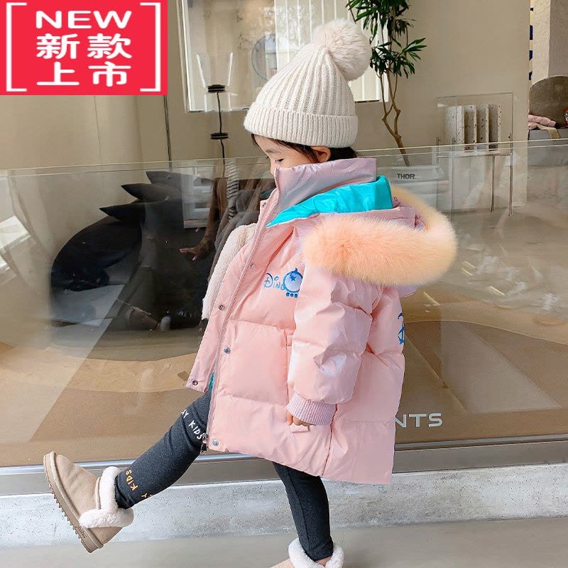 可莉允女童棉衣2022新款洋气儿童冬装羽绒棉服小童宝宝冬季棉袄外套加厚图片