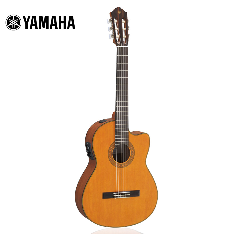 雅马哈(YAMAHA)CGX122MCC单板古典吉他缺角电箱舞台演出进阶考级吉它雪松面板39英寸哑光原木色