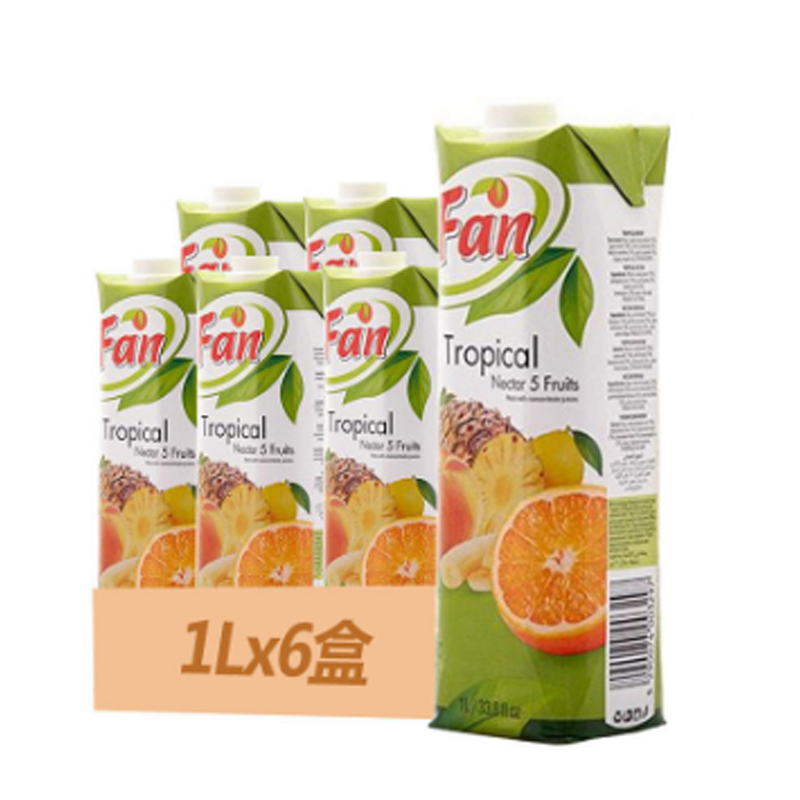 【中粮我买网】Fan果芬热带复合果汁饮料1L*6（塞浦路斯进口 盒）