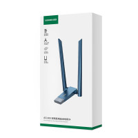 绿联（UGREEN） USB无线网卡免驱动双天线台式电脑WIFI接收器