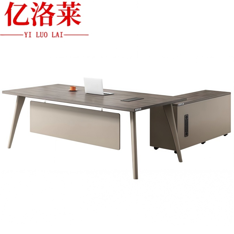 亿洛莱 办公桌+柜 160cm 套高清大图
