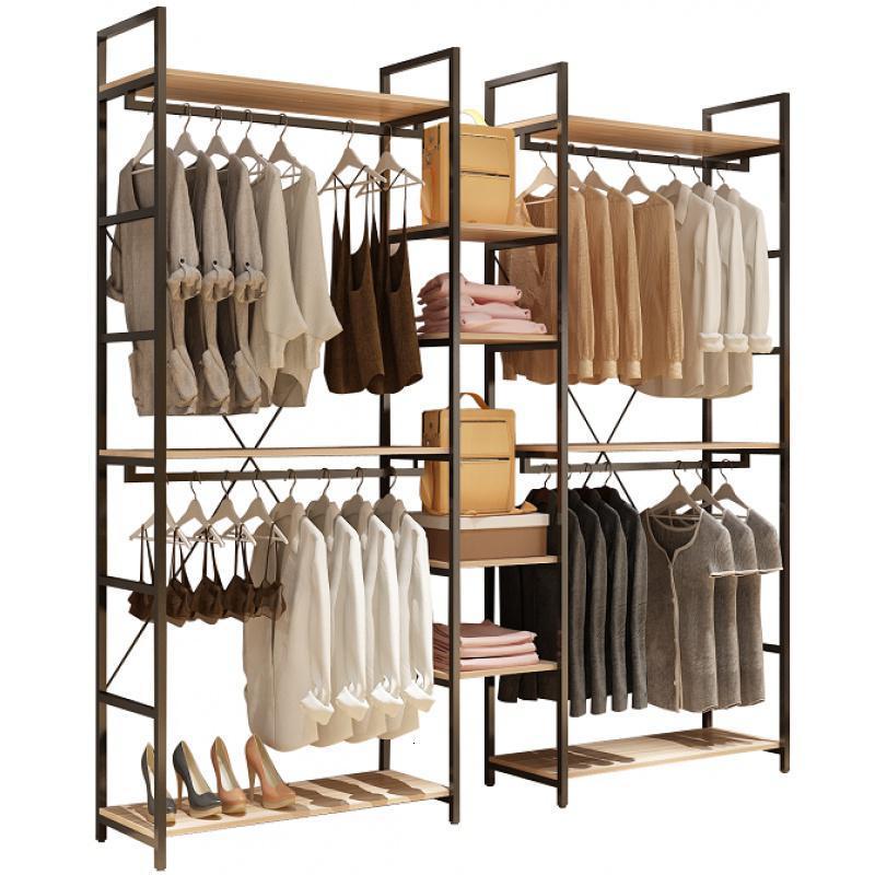 服装店展示架落地式衣架商场调节男女童装双层挂衣货架衣帽架组合