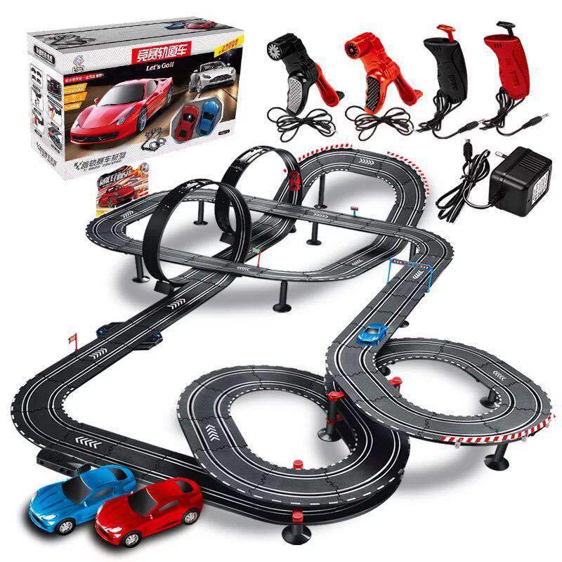 儿童玩具车310岁男孩生日礼物遥控手摇电动竞速轨道车大型赛道