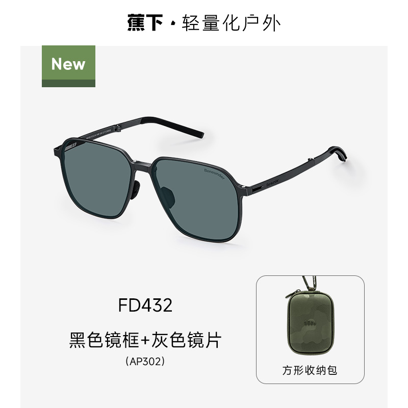 蕉下 飞行员铝镁折叠墨镜FD432高清大图