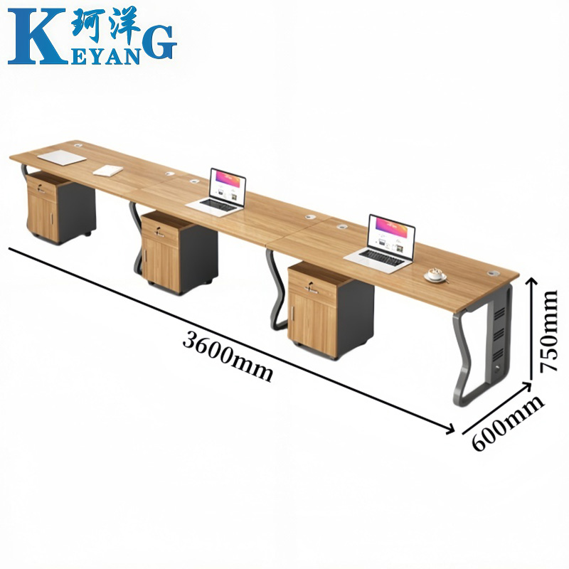 珂洋 屏风工位 三人位含柜 套高清大图