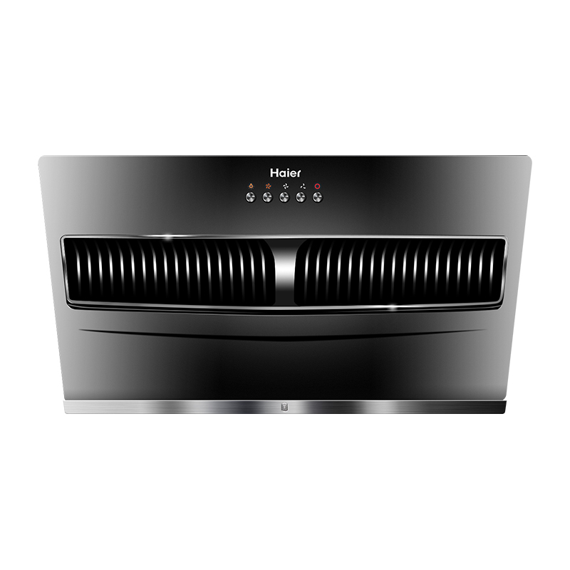 Haier/海尔抽油烟机家用小型厨房吸油烟机脱排油烟机大吸力 黑色