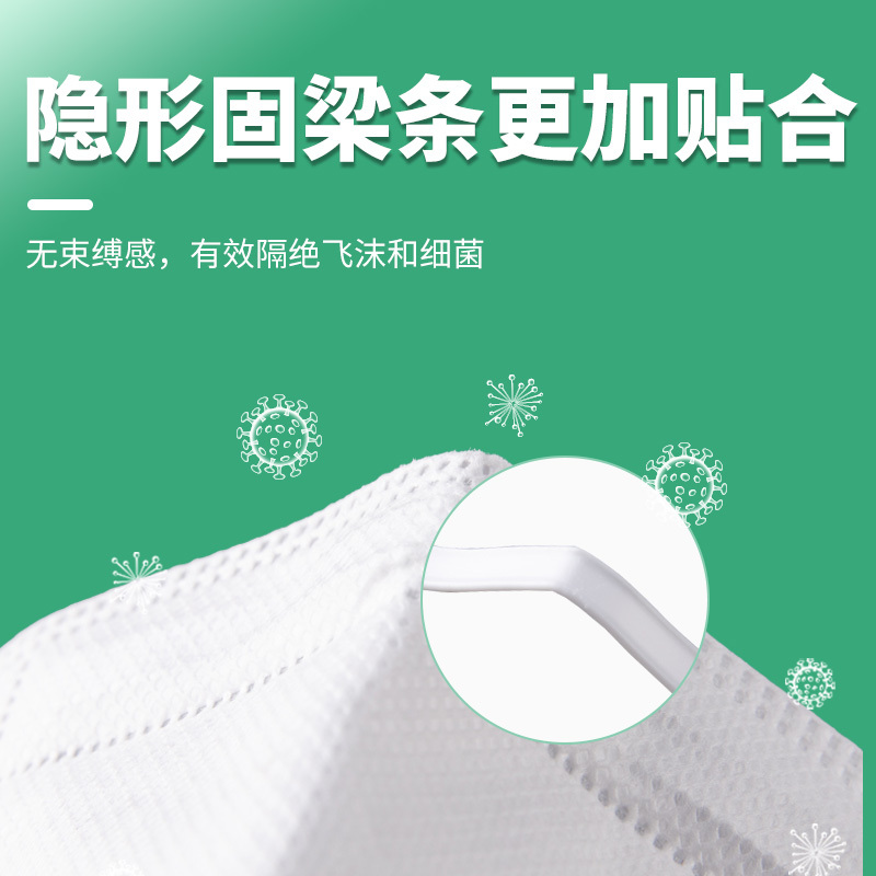 霍达康品牌KN95成人防护口罩 一次性透气防雾霾四层 过滤效率≥95%(20片)02