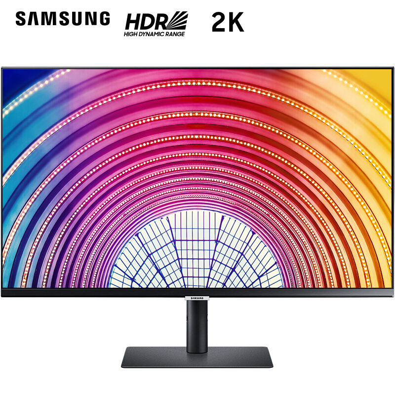 三星(SAMSUNG)27英寸 2K Type-C 90w IPS技术 FreeSync 可壁挂 HDR10 旋转升降底座(S27A600UUC)