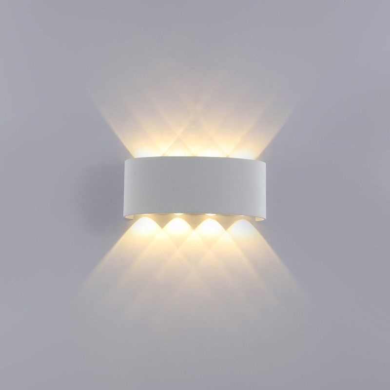 led简约防水壁灯过道阳台庭院室外床头客厅墙灯楼梯壁彩色装饰灯 2头