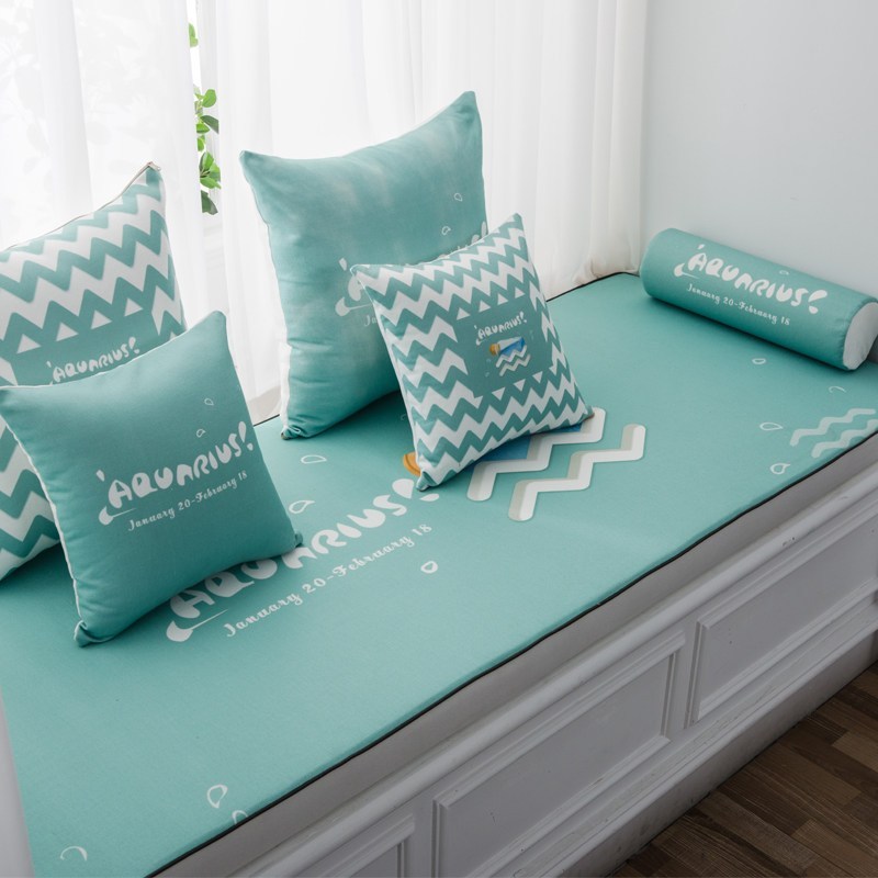 家柏饰(CORATED)北欧高密度乳胶飘窗垫窗台垫定做榻榻米阳台海绵垫沙发毯坐垫 处女座 5cm飘窗垫高清大图