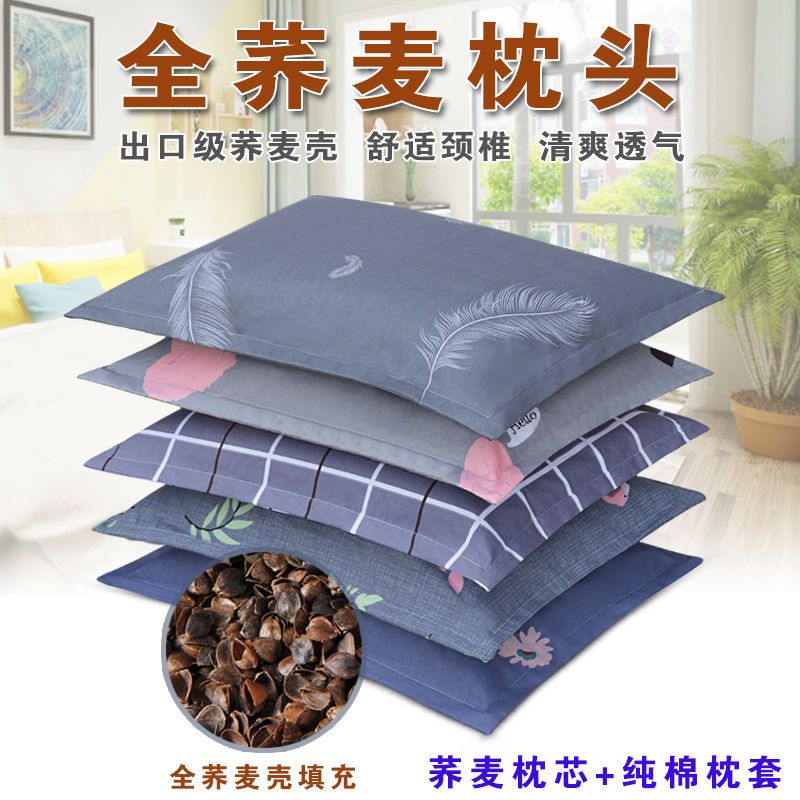 荞麦枕头荞麦皮枕芯全荞麦护颈枕头成人颈椎枕四季荞麦壳枕单人
